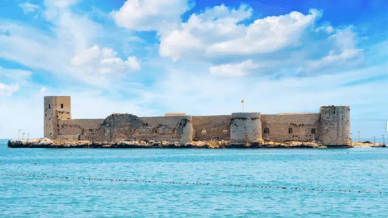 Kizkalesi Island in turkey