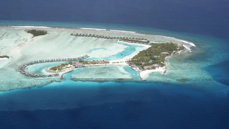 Aerial View of the Maldives Island
