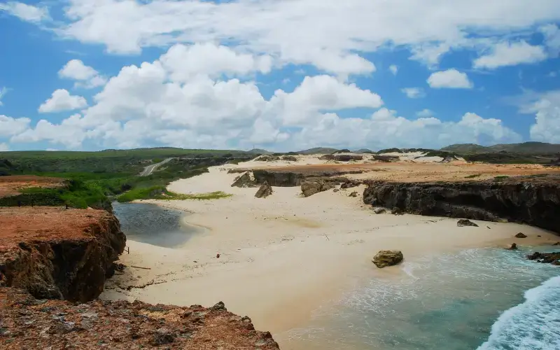 Arikok National Park, on the east coast, is one of the best places to visit in Aruba and experience the stunning natural beauty of the Caribbean. It comprises approximately 20% of the island. 