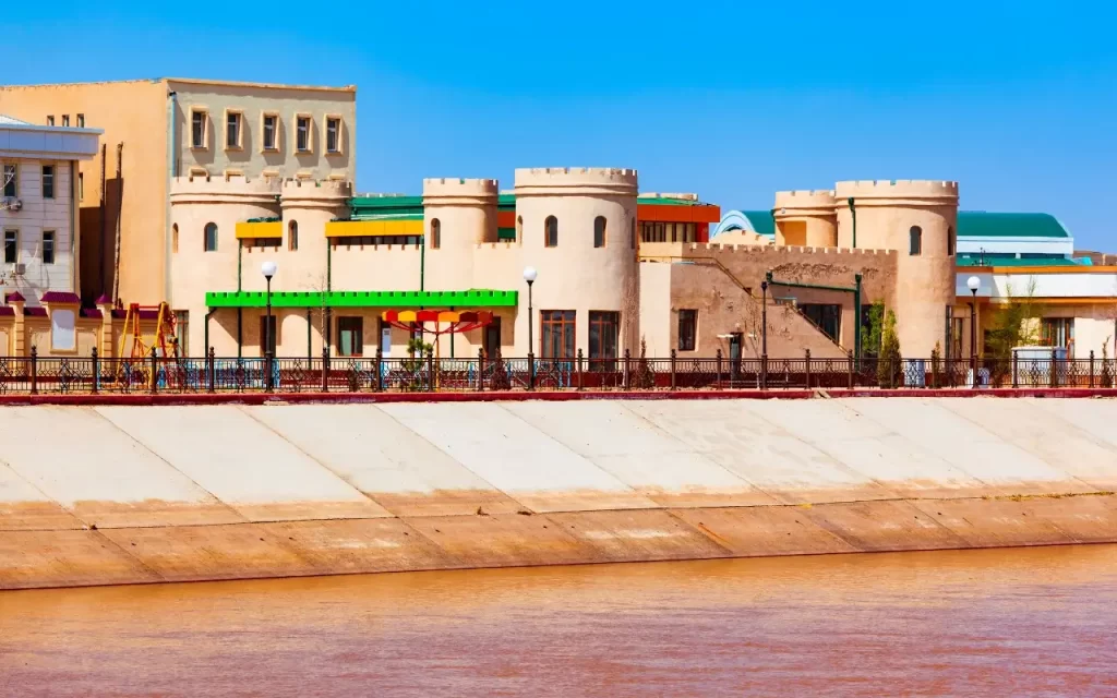 Beauty buildings in Nukus city, Uzbekistan
