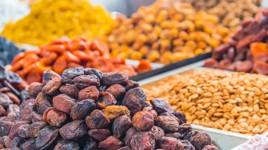 Dried Food at Chorsu Bazaar in Tashkent, Uzbekistan