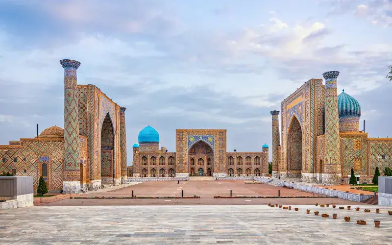 Historic Registan square in Samarkend, Uzbekistan